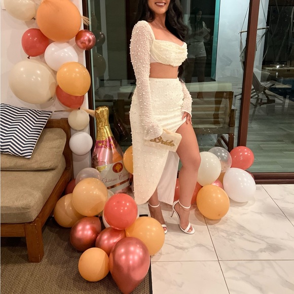 Oh Polly Embellished Set in Ivory - Picture 3 of 3